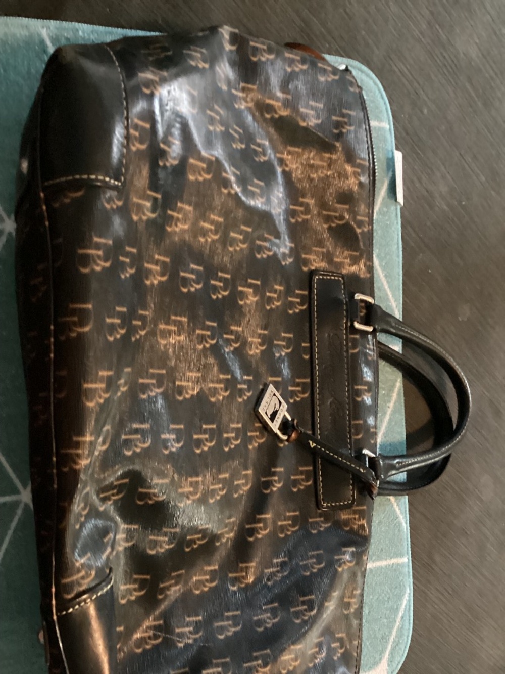 Dooney and Bourke medium sized purse brown and black